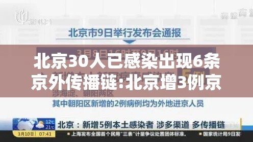 北京30人已感染出现6条京外传播链:北京增3例京外关联本地病例