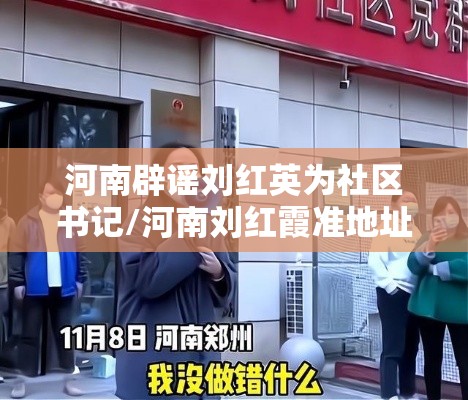 河南辟谣刘红英为社区书记/河南刘红霞准地址