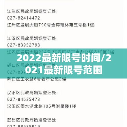 2022最新限号时间/2021最新限号范围