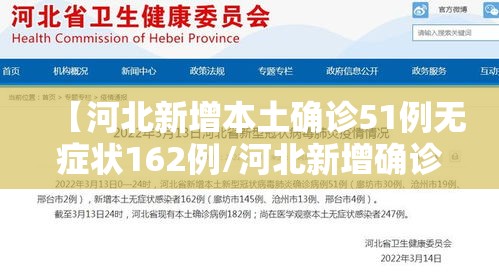 【河北新增本土确诊51例无症状162例/河北新增确诊90例无症状15例】
