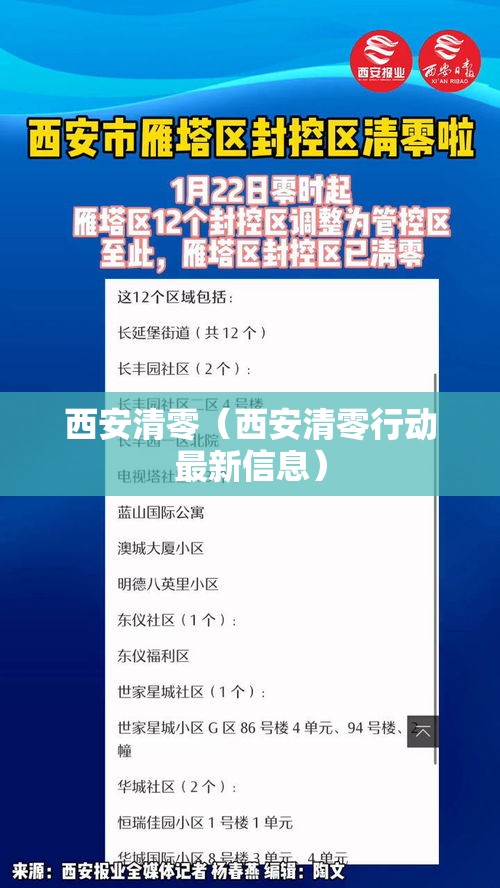 西安清零（西安清零行动最新信息）
