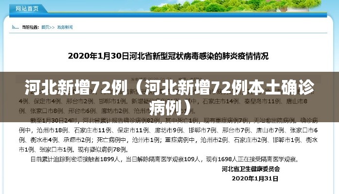 河北新增72例（河北新增72例本土确诊病例）
