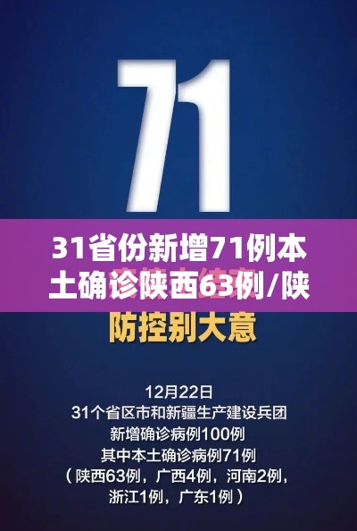 31省份新增71例本土确诊陕西63例/陕西 新增 本土