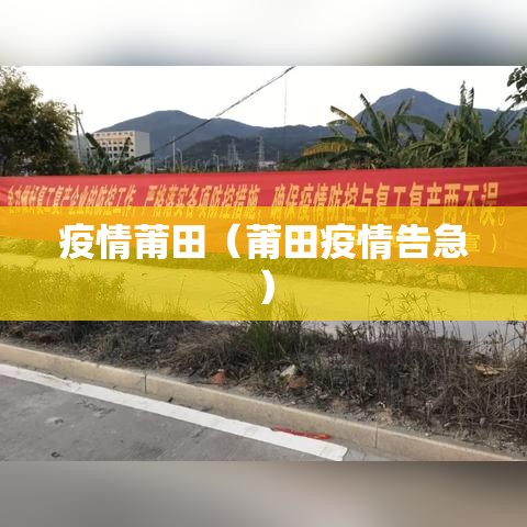 疫情莆田（莆田疫情告急）