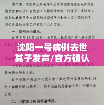 沈阳一号病例去世其子发声/官方确认沈阳一号病例离世