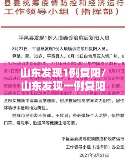 山东发现1例复阳/山东发现一例复阳