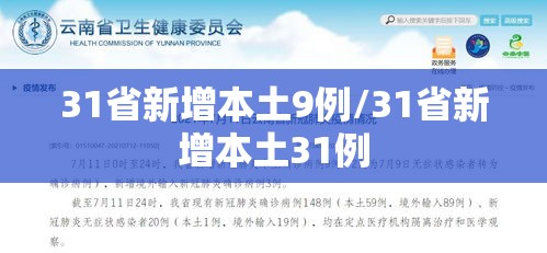 31省新增本土9例/31省新增本土31例