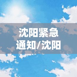 沈阳紧急通知/沈阳发布重要通告