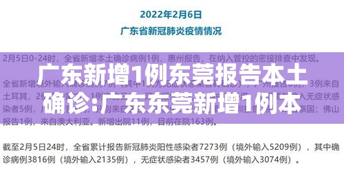广东新增1例东莞报告本土确诊:广东东莞新增1例本土确诊活动轨迹