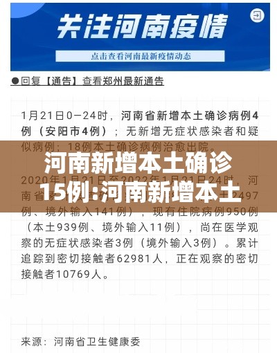 河南新增本土确诊15例:河南新增本土确诊病例轨迹公布