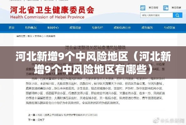 河北新增9个中风险地区（河北新增9个中风险地区有哪些）