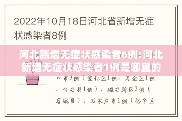 河北新增无症状感染者6例:河北新增无症状感染者1例是哪里的