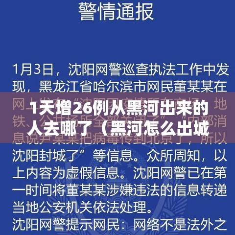1天增26例从黑河出来的人去哪了（黑河怎么出城）