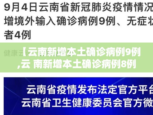 【云南新增本土确诊病例9例,云 南新增本土确诊病例8例】