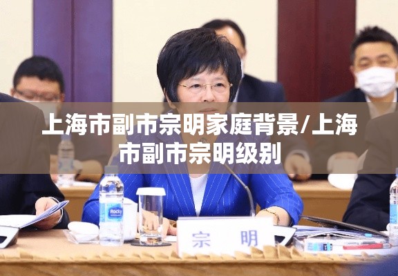 上海市副市宗明家庭背景/上海市副市宗明级别
