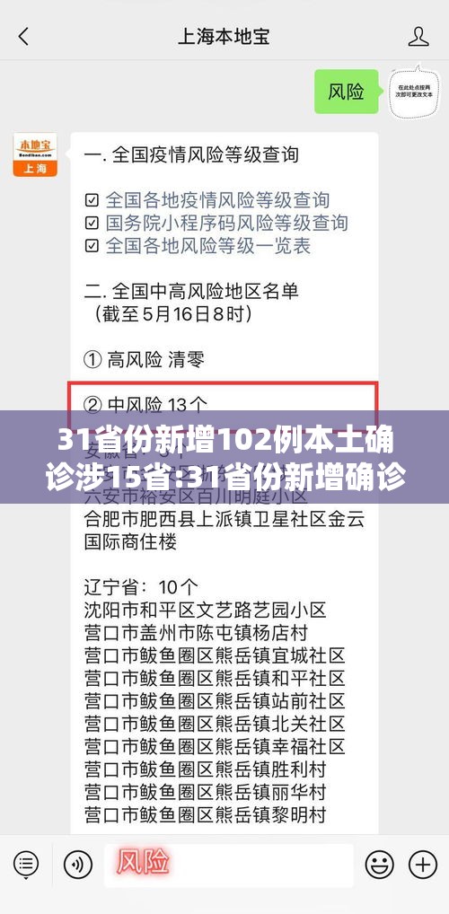 31省份新增102例本土确诊涉15省:31省份新增确诊21例本土1例 31省份新增102例本土确诊涉15省:31省份新增确诊21例本土1例
