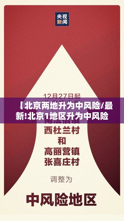 【北京两地升为中风险/最新!北京1地区升为中风险地区】