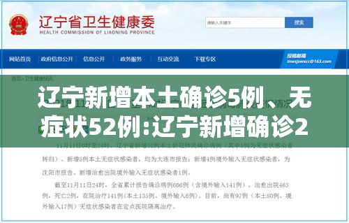 辽宁新增本土确诊5例、无症状52例:辽宁新增确诊2例 无症状感染者3例
