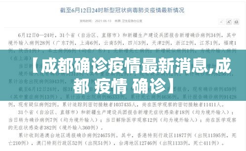 【成都确诊疫情最新消息,成都 疫情 确诊】