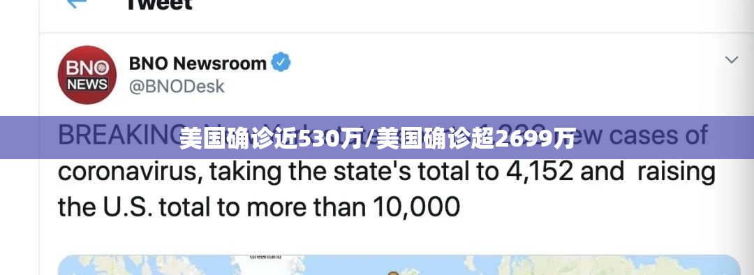 美国确诊近530万/美国确诊超2699万