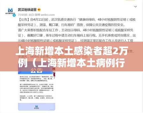 上海新增本土感染者超2万例(上海新增本土病例行动轨迹) 上海新增本土感染者超2万例(上海新增本土病例行动轨迹)