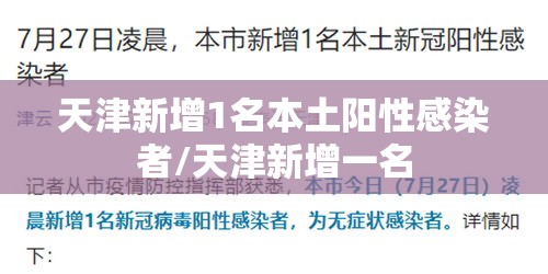 天津新增1名本土阳性感染者/天津新增一名