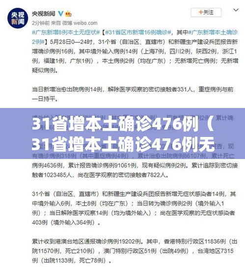 31省增本土确诊476例（31省增本土确诊476例无症状1048例）