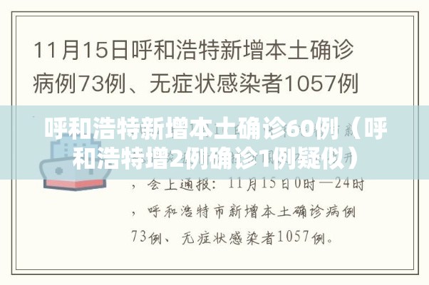 呼和浩特新增本土确诊60例（呼和浩特增2例确诊1例疑似）