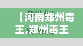 【河南郑州毒王,郑州毒王案件评析】