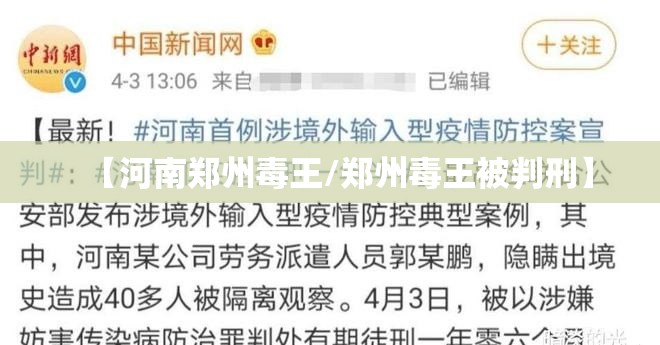 【河南郑州毒王/郑州毒王被判刑】