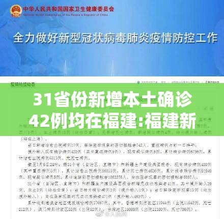 31省份新增本土确诊42例均在福建:福建新增本土确诊43例19216811 31省份新增本土确诊42例均在福建:福建新增本土确诊43例19216811