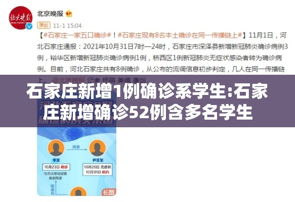 石家庄新增1例确诊系学生:石家庄新增确诊52例含多名学生 石家庄新增1例确诊系学生:石家庄新增确诊52例含多名学生