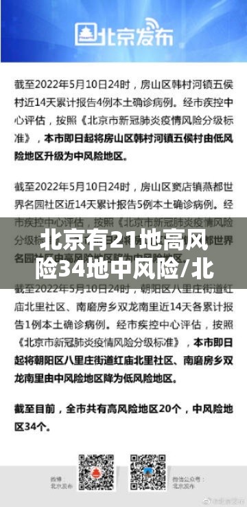 北京有21地高风险34地中风险/北京现有16个中高风险区都在哪儿