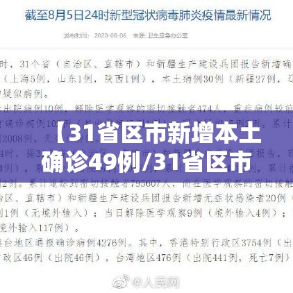 【31省区市新增本土确诊49例/31省区市新增确诊144例 本土126例】