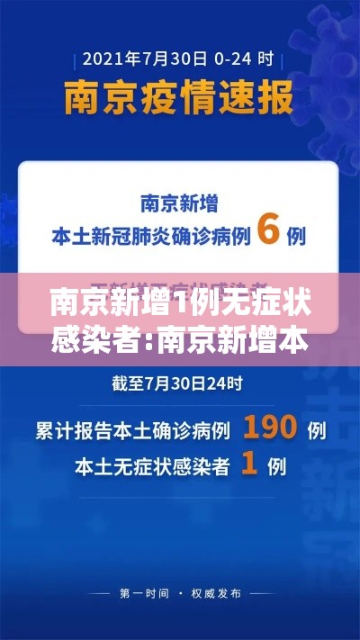 南京新增1例无症状感染者:南京新增本土确诊2例无症状6例