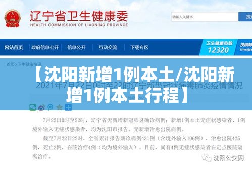 【沈阳新增1例本土/沈阳新增1例本土行程】