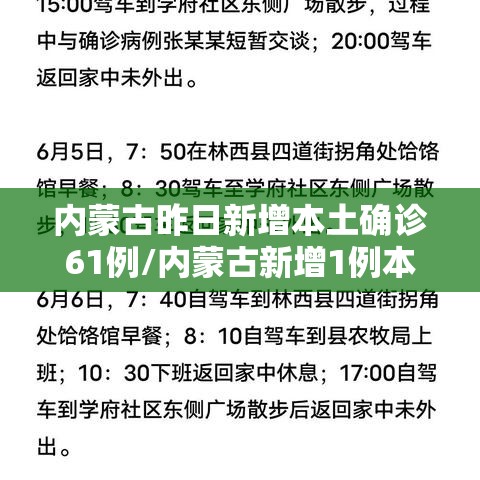 内蒙古昨日新增本土确诊61例/内蒙古新增1例本土确诊病例轨迹
