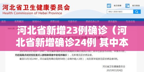 河北省新增23例确诊（河北省新增确诊24例 其中本土8例）