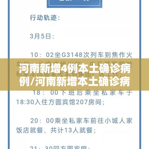 河南新增4例本土确诊病例/河南新增本土确诊病例3例