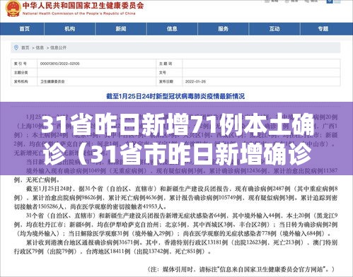 31省昨日新增71例本土确诊（31省市昨日新增确诊病例6例）