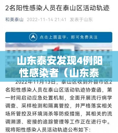 山东泰安发现4例阳性感染者（山东泰安发现4例阳性感染者是谁）