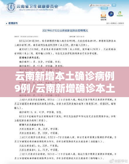 云南新增本土确诊病例9例/云南新增确诊本土7例