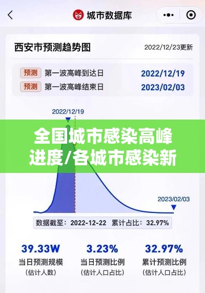 全国城市感染高峰进度/各城市感染新型冠状病毒人数