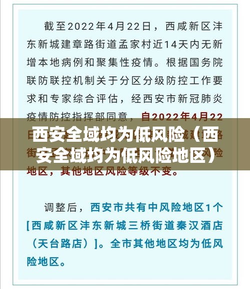 西安全域均为低风险(西安全域均为低风险地区) 西安全域均为低风险(西安全域均为低风险地区)