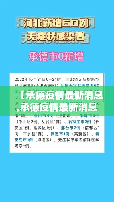 【承德疫情最新消息,承德疫情最新消息今天新增病例】
