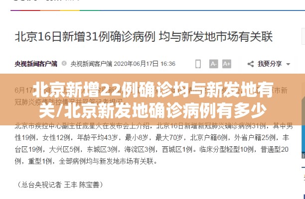 北京新增22例确诊均与新发地有关/北京新发地确诊病例有多少