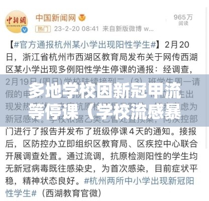 多地学校因新冠甲流等停课（学校流感暴发疫情停课标准）