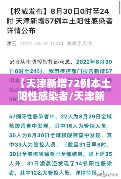【天津新增72例本土阳性感染者/天津新增72例本土阳性感染者名单】