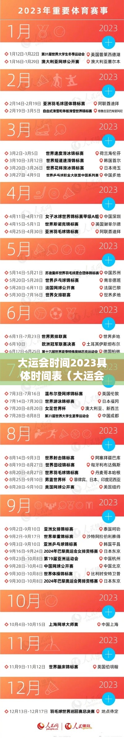 大运会时间2023具体时间表（大运会时间2023具体时间表图片）