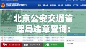 北京公安交通管理局违章查询:北京公安交管网违章查询